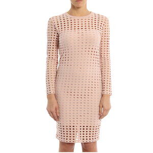 T Alexander Wang L Womens Pink Cut Out Jersey Dress Lined Sheath